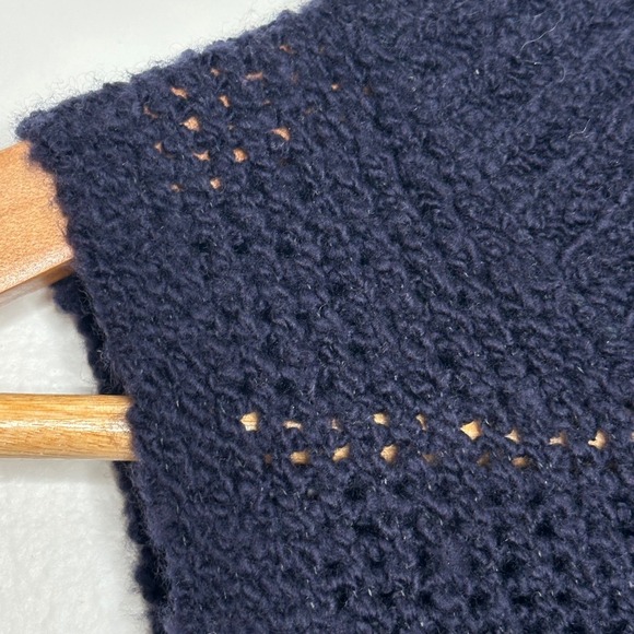 Banana Republic Knit Dress Sleeveless Mock Neck Navy Blue Size Large Merino Wool - Picture 5 of 9